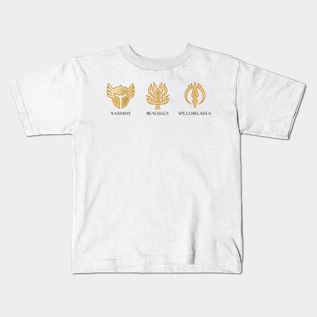 Warrior II Kids T-Shirt by snitts